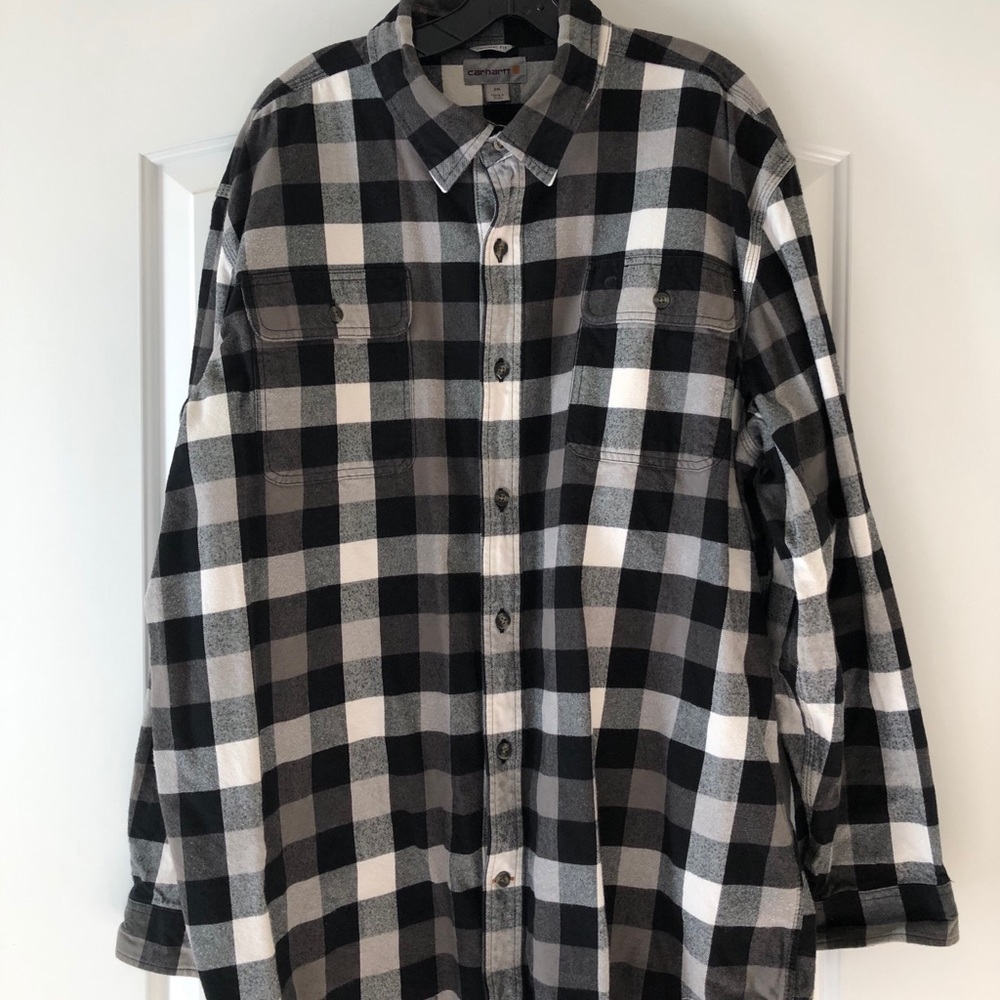 Black and Whit Carhartt Button up